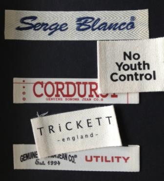 Sew on Custom Woven Clothing Labels, 100% Cotton Environmentally